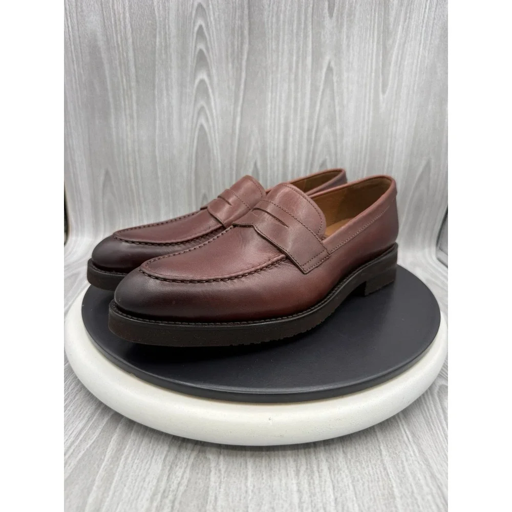 Allen Edmonds Damon Mens Size 8D Chili Brown Penny Loafers Dress Shoes 8647